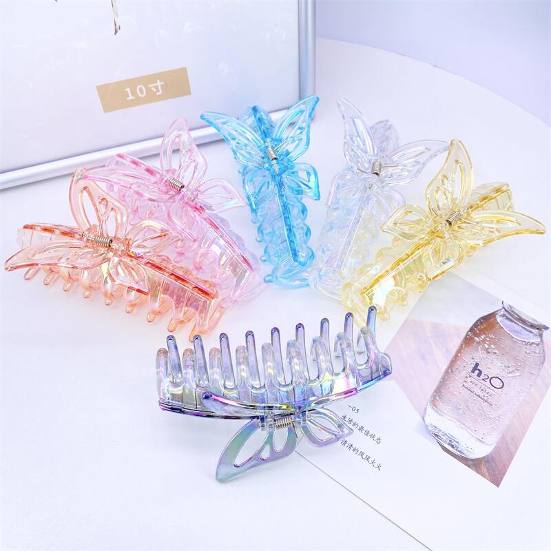 Korean-Style Large Electroplated Butterfly Keel Grip Washbasin Hair Hair Clip Adult Back Head Big Hairpin Shark