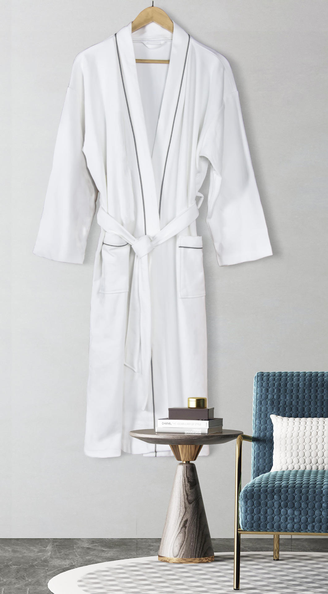 康乃馨四五星级酒店浴衣高端美容院民宿浴袍四季男女