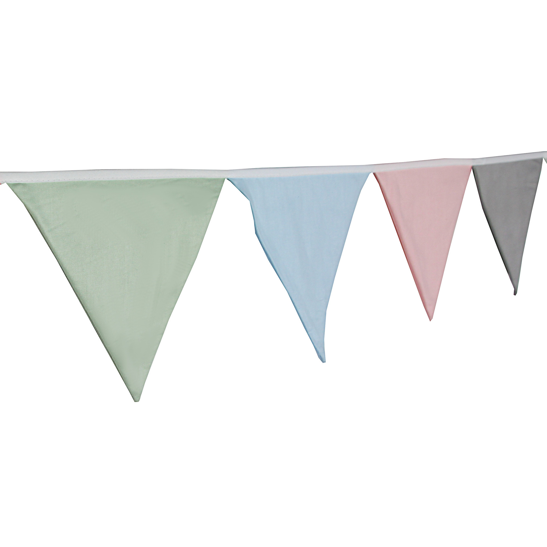 ins风淡色蜡笔多色棉布三角串旗帐篷旗拍照背景婚庆活动会场挂旗