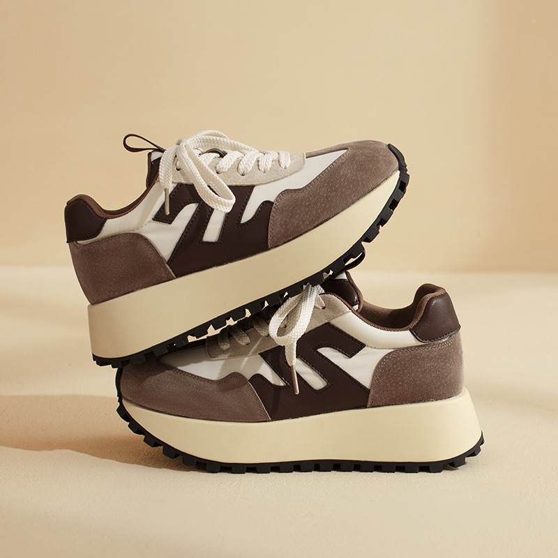 奥古狮登阿甘鞋女2023年新款冬季ins风潮酷厚底学院风休闲跑步鞋