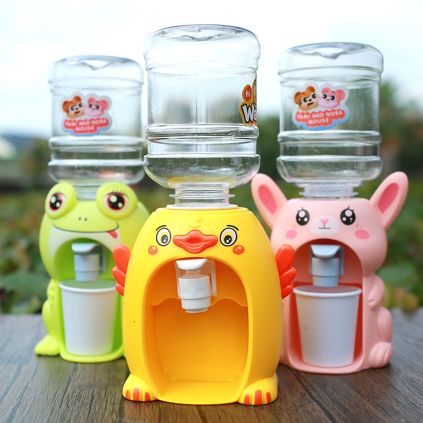 卡通q萌鸭子饮水机过家家厨房玩具电动声光趣味迷你仿真饮料机