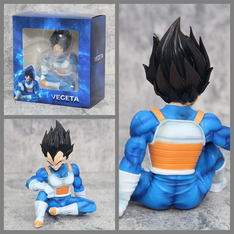 狼族动漫 超级赛亚人 王子贝吉塔 高傲 坐姿 雕像模型 盒装手办