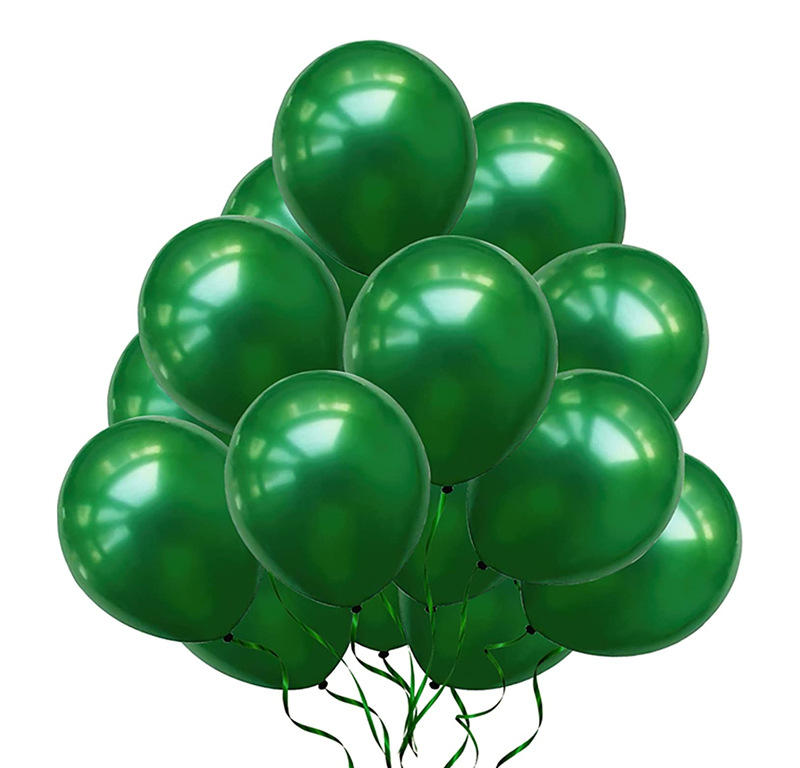 墨绿色气球乳胶派对气球绿色主题婚礼毕业纪念日生日派对背景装饰