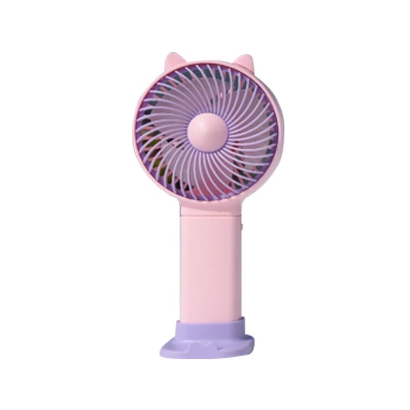 2023 New Cartoon Handheld Mini Little Fan USB Charging Outdoor Carry Fan with Base