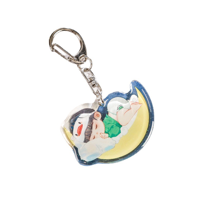 Acrylic Keychain DIY Cartoon Anime Creative Keychain Pendant Gift Printable Logo