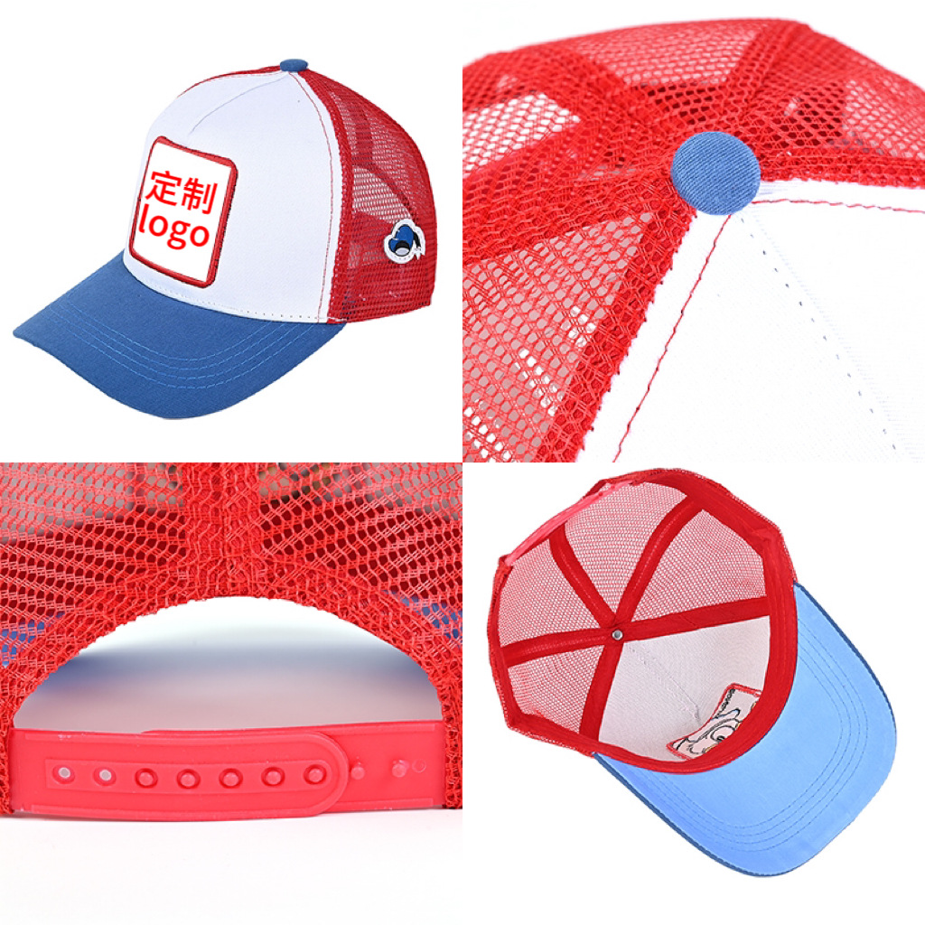 可定制卡通款刺绣网帽宽檐棒老鼠兔子球帽卡车司机遮阳帽透气防晒