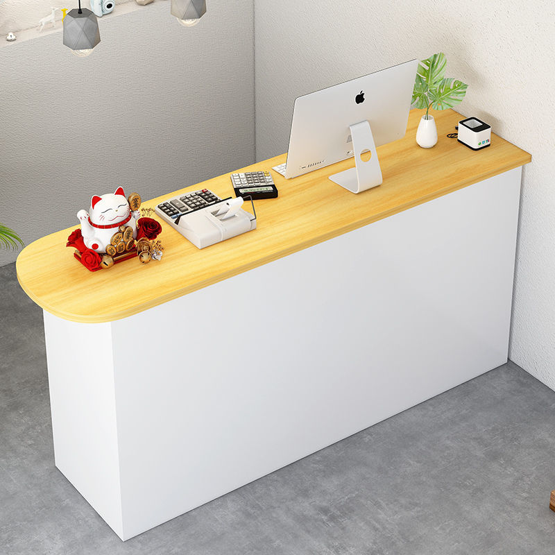 收银台店铺小型服装店柜台圆角美容饭店前台桌理发店简约现代吧台