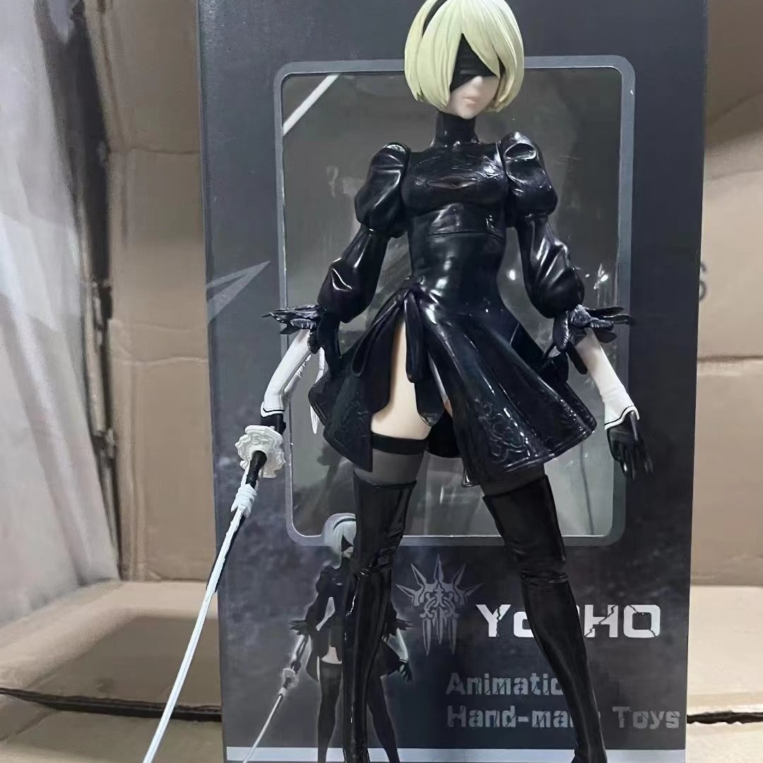 尼尔 机械纪元 战斗机器人 尤尔哈 2b小姐姐简版盒装手办摆件模型