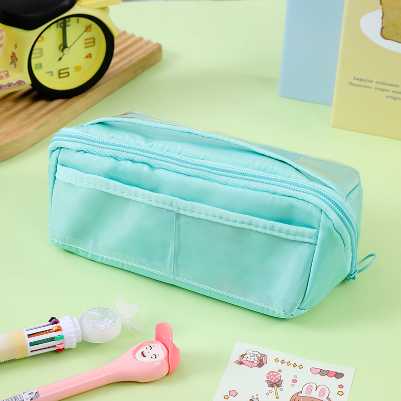 10-Layer Prism Transparent Pencil Case Ins Japanese Large Capacity Junior High School Boys and Girls Simple High-Looking Pencil Box