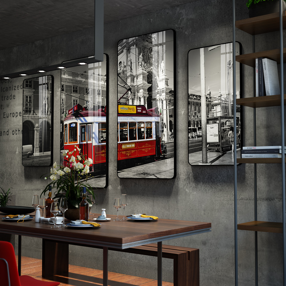 b13 工业风装饰画复古黑白客厅沙发背景墙酒吧墙面装饰墙壁画挂画