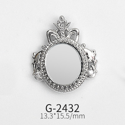 LZ New Nail Ornament Hollow Butterfly Mini Butterfly Deer Head Big Snowflake Magic Mirror Jewelry Real Gold G-2431