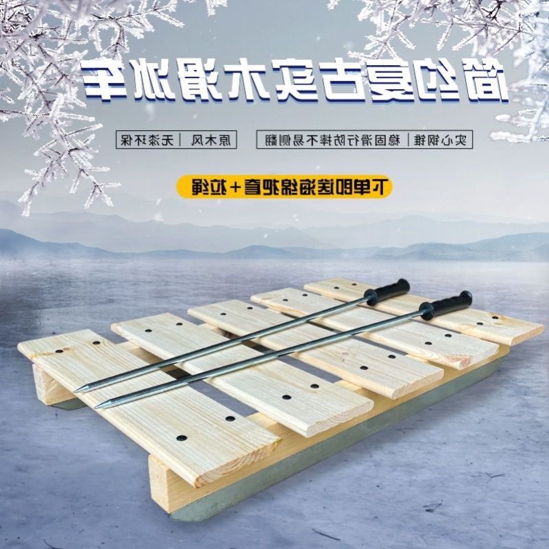 雪地爬犁冰车户外滑冰车单腿驴旱滑车冰车冰刀冰上雪橇儿童实木跨