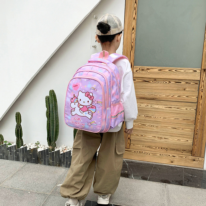 Cartoon Hello Kitty Children's Schoolbag Primary School Students Grade 1-3 Backpack Kindergarten Big Class Children Girl Backpack