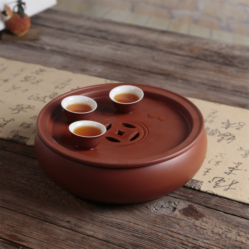 家用潮州朱泥复古老茶盘可养潮汕功夫茶具品下午茶小套套装易收纳