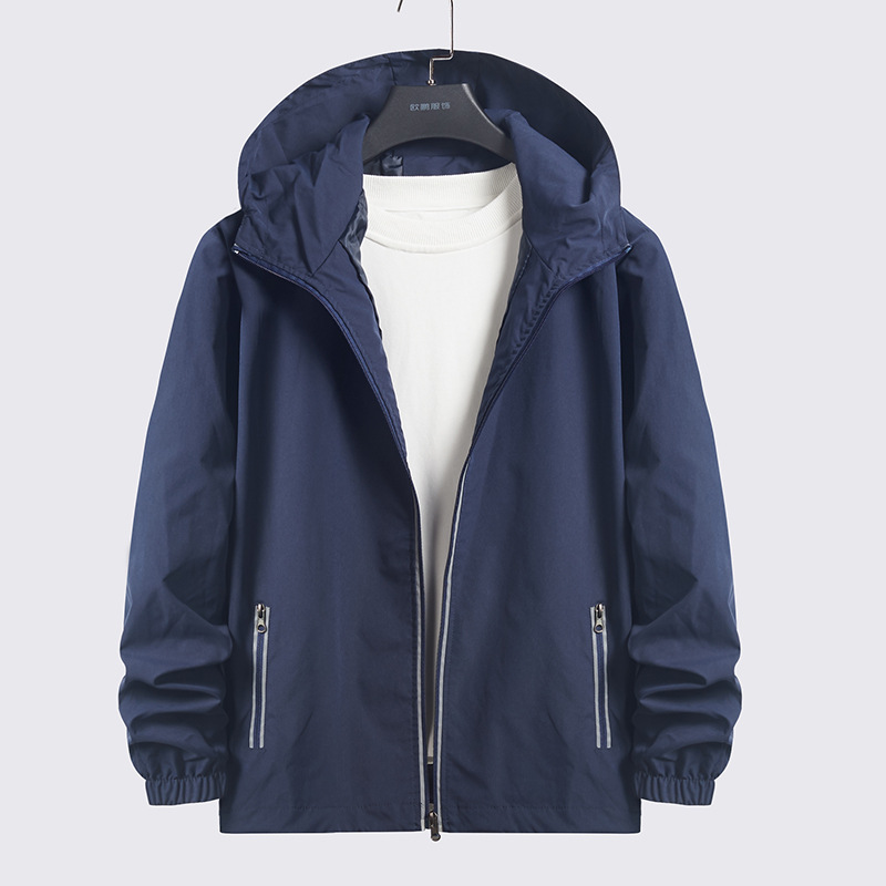 秋冬长袖反光风衣外套 工装反光条工作服 户外耐磨防风防水工衣