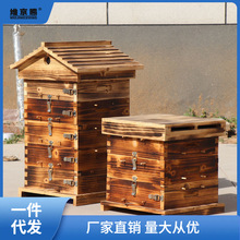 蜜蜂箱中蜂专用土蜂格子蜂箱全套方便查看养蜂标准土养中蜂箱包邮