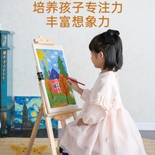 儿童画架画板木质支架式折叠初学绘画工具套装美术生幼儿园小