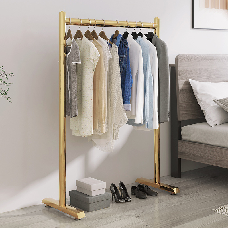 衣架落地卧室衣架简约阳台晾衣架网红衣服展示架小型衣帽架
