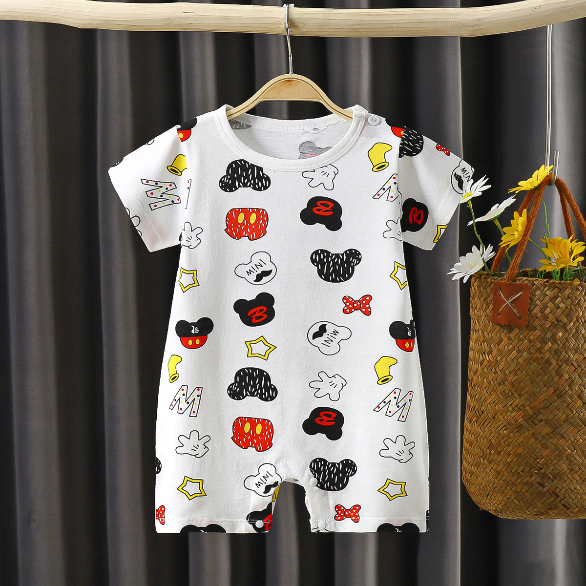 New Baby Jumpsuit Cotton Summer Short Sleeve Baby Romper Romper Newborn Clothes Baby Products Baby Clothes