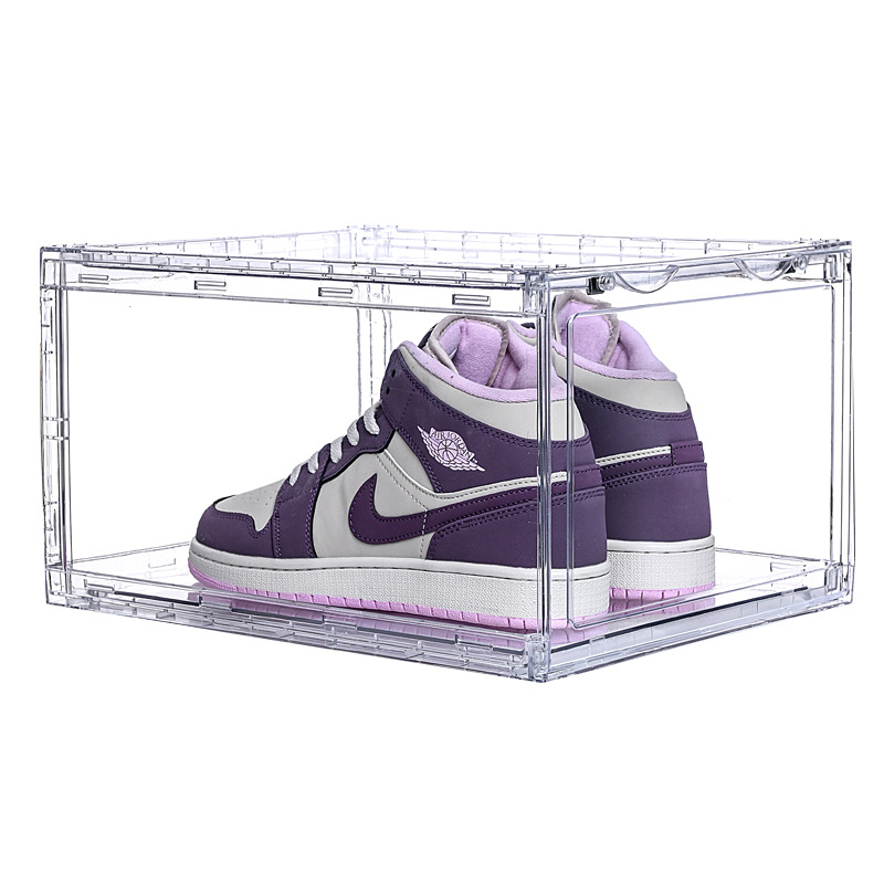 Shoe Box Fully Transparent Acrylic Aj Basketball Shoes Doll Building Block Bag Hand-Made Storage Box Shoe Cabinet Anti-Oxidation Shoe Rack