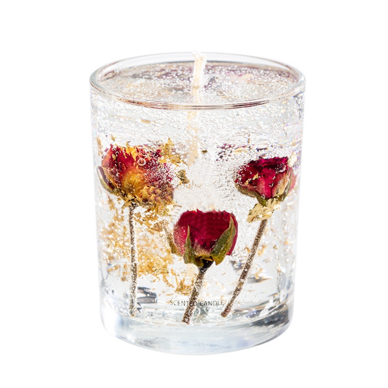 Aromatherapy Candle Preserved Fresh Flower Dried Flower Jelly Wax Fragrance Candle