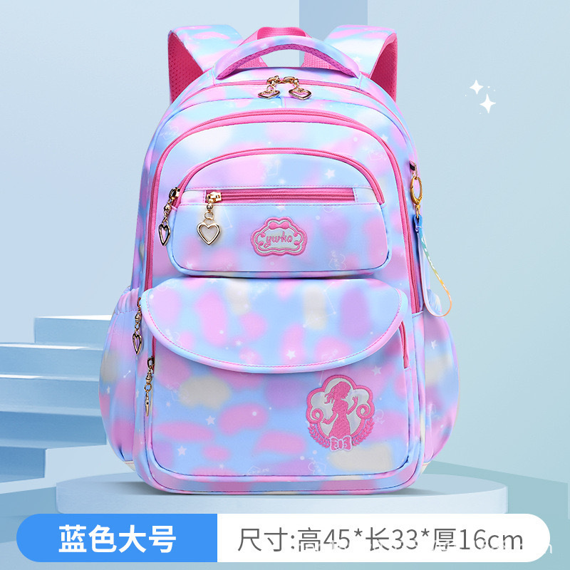 Popular Cross-Border Foreign Trade Primary School Schoolbag Children Burden Alleviation Waterproof Backpack Girls Fashion Printed Logo Wholesale