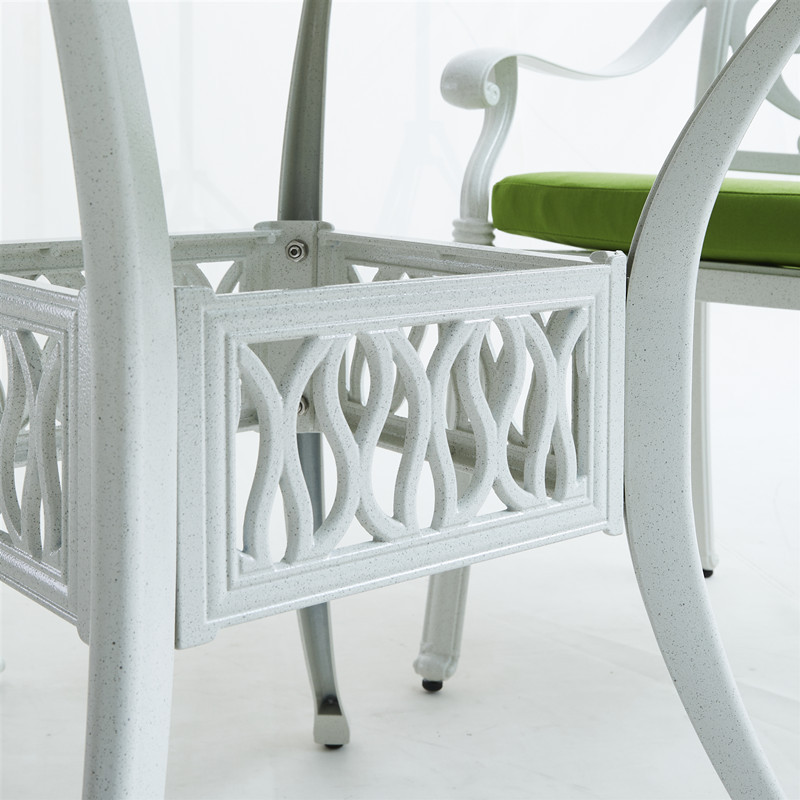 户外铸铝桌椅阳台休闲电烤桌庭院室外露天烧烤户外铝艺桌椅现货