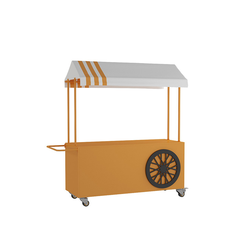 文创铁艺花车地摊车集市移动售货车小吃手推车商场户外摆摊位网红