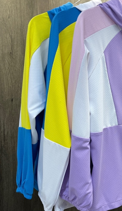 0406q6 一件代发 春秋新款三色拼色款连帽款拉链款外套