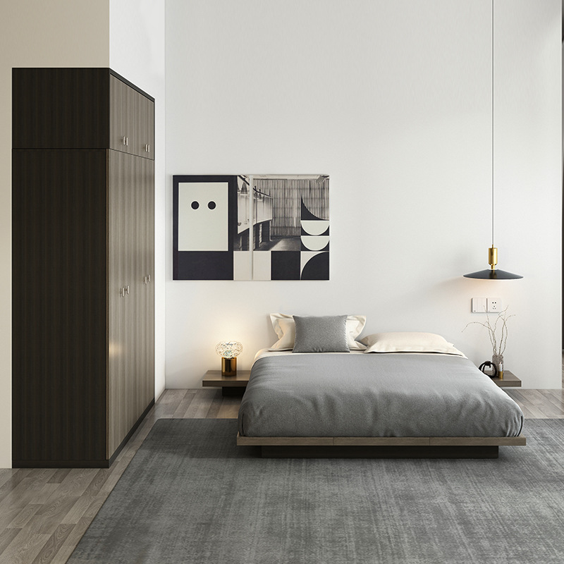 极简榻榻米床主卧无床头床民宿阁楼床实木矮床二胎亲子落地床