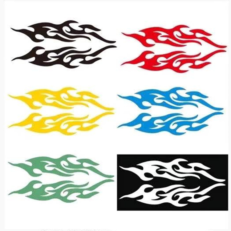 外贸摩托车火焰 后视镜火焰车贴 火焰图腾 火苗装饰改装汽车贴纸