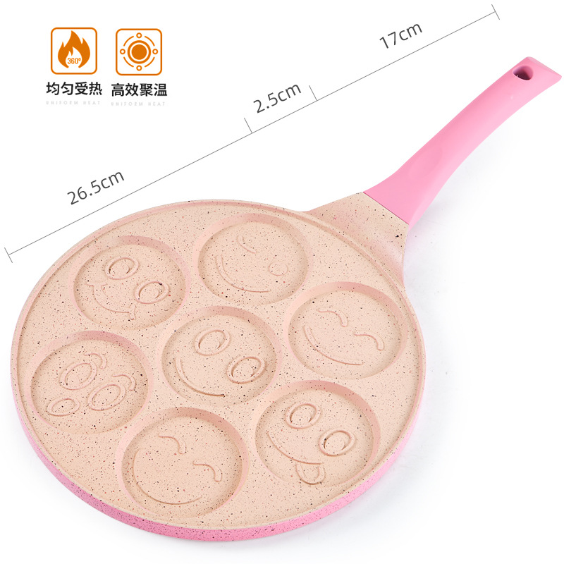 crossborder sevenhole griddle home cartoon pan breakfast pot