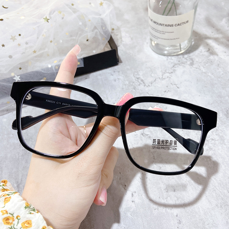 k96223个性大众粗镜腿舒适复古大框素颜街拍女生防蓝光护目镜