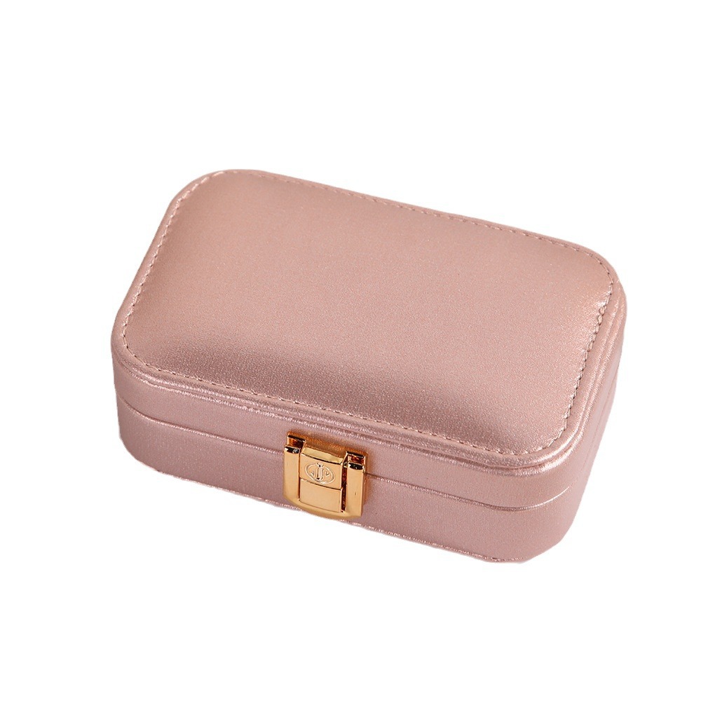 Macaron Leather Jewelry Storage Bag Girl Heart Large Capacity Jewelry Packaging Box Dustproof Moisture-Proof Exquisite Jewelry Box