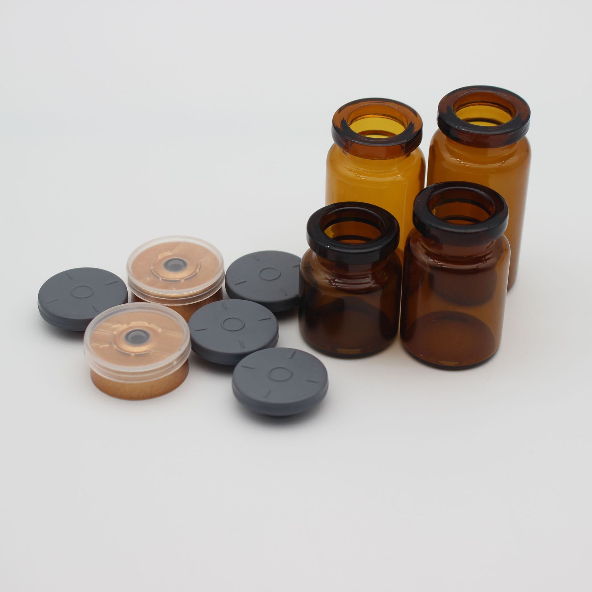 现货供应3ml-30ml西林瓶 棕色卡口瓶 茶色避光安瓶冻干粉瓶小样瓶