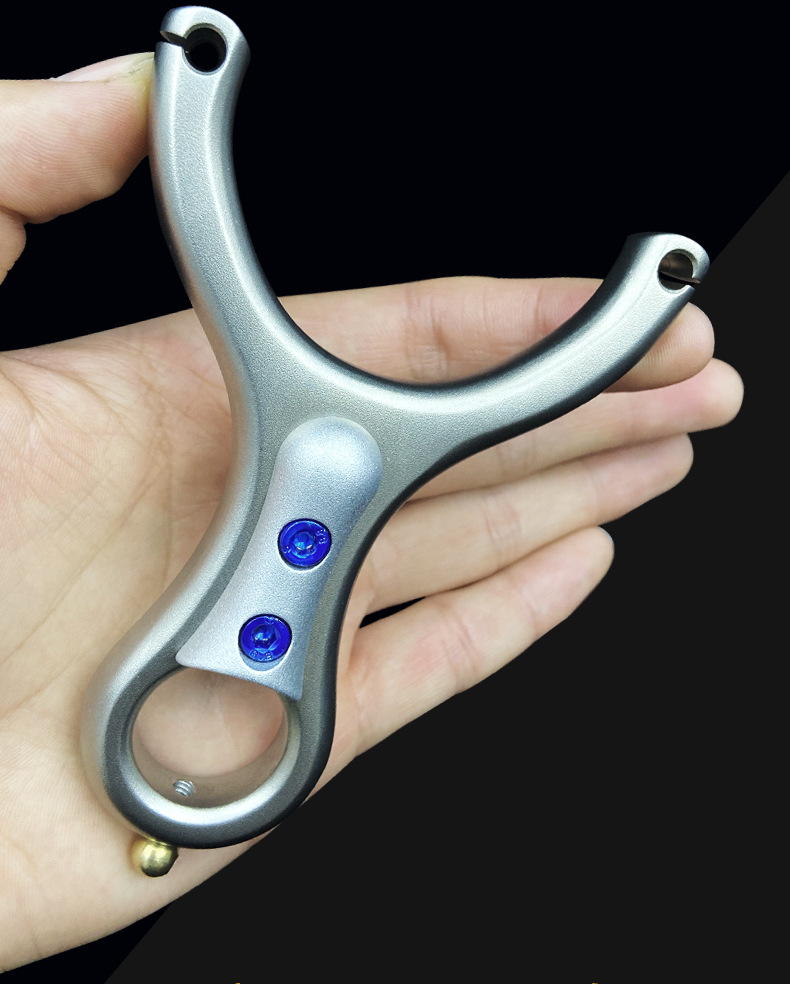 新品飞虎传统扁皮不锈钢弹弓叉架红外线顶卡单卡卡球快压夹片弹工