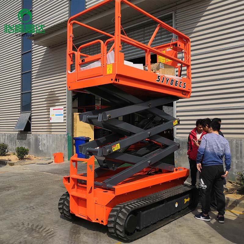 全自行剪叉升降平台高空作业检修车电动剪刀式升降台全自动升降机