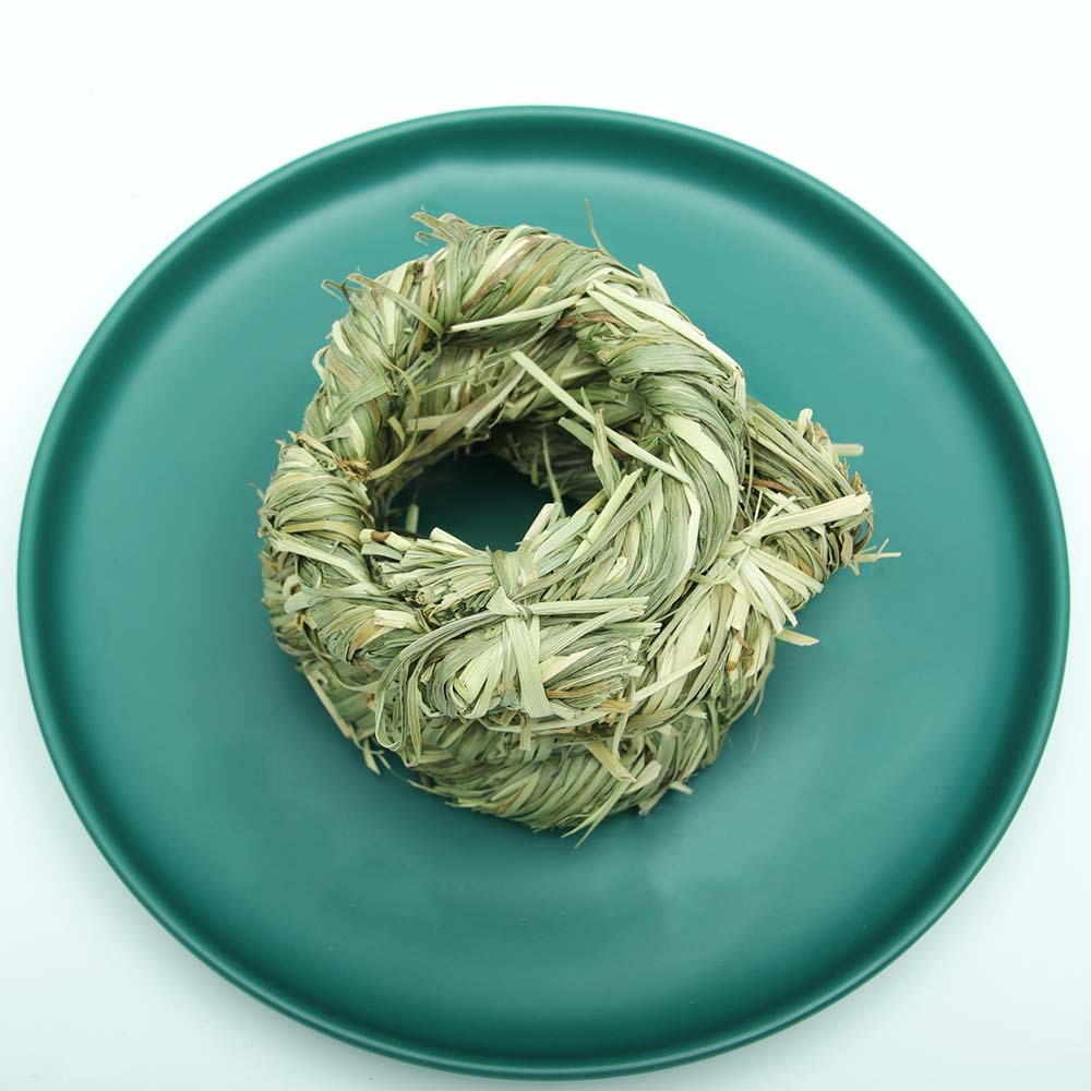 提摩西草环兔兔磨牙零食手工编织草环龙猫荷兰猪豚鼠宠物用品饲料