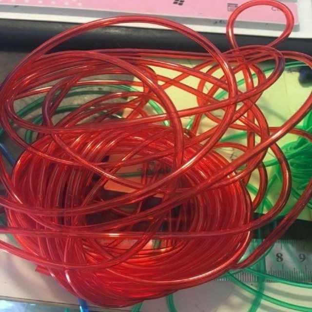 手工编织塑料软管空心软管编织塑料管彩色塑料管织星星外3mm内2mm