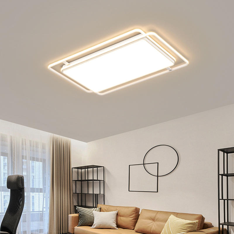 客厅主灯现代简约大气家用长方形led吸顶灯极简卧室房间灯具北欧