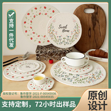 加厚印花餐桌垫隔热垫家用耐热盘垫碗垫子北欧日式餐垫茶杯垫锅垫