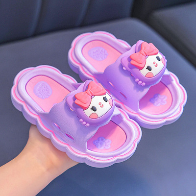 儿童凉拖鞋夏女童防滑软底室内中小童女孩洗澡宝宝可爱卡通拖鞋