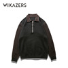 black Lapel zipper Thoracotomy sweater Sweater Autumn and winter 2021 Self cultivation Korean Edition ins The new T-shirt