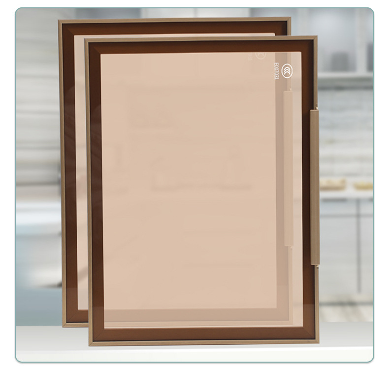 直销茶色钢化玻璃门衣柜门定制酒柜玻璃门柜门钢化 玻璃门定制