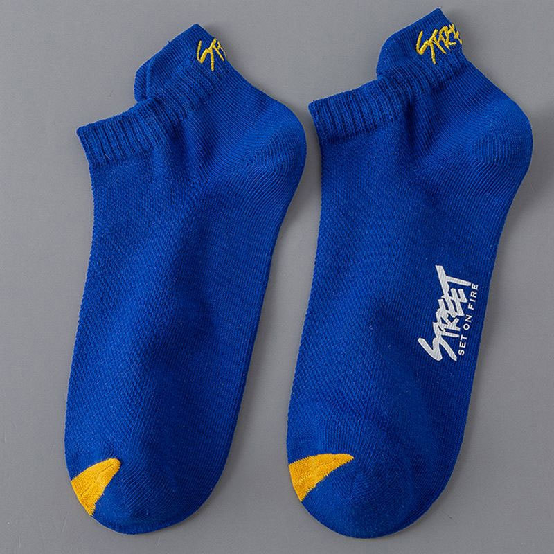 Socks Men's Summer Thin Deodorant Low-Top Ankle Socks Korean Fashion Mesh Style for Sports Sweat-Proof Deodorant Student Socks Men