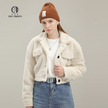 OEM欧美女装贴牌加工外贸服装女式短款棉衣外套冬季上衣棉衣夹克
