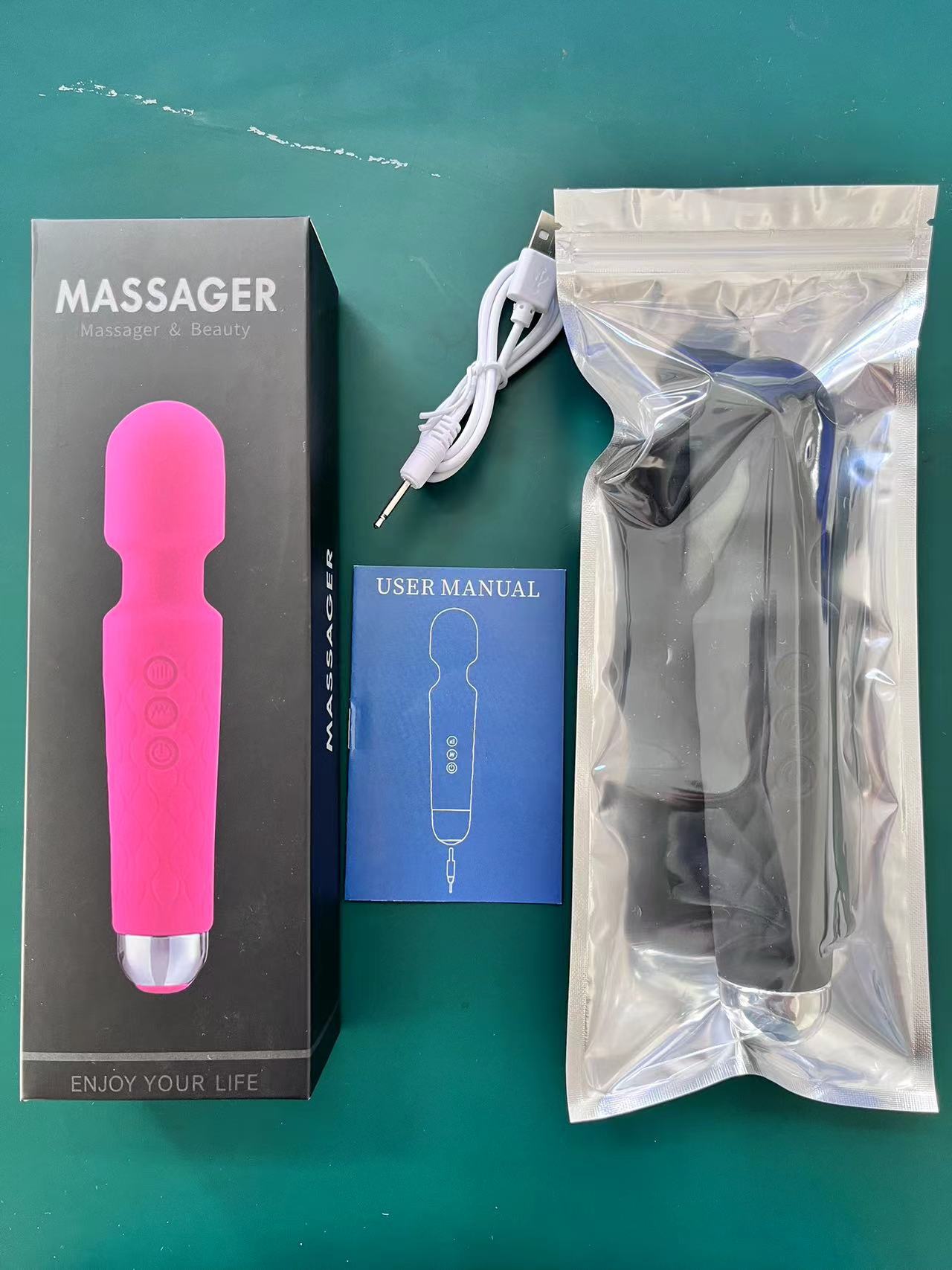 20-Frequency Rechargeable Knight Av Stick Female Sex Silicone Vibration Rod Masturbation Massage Stick Sex Toys