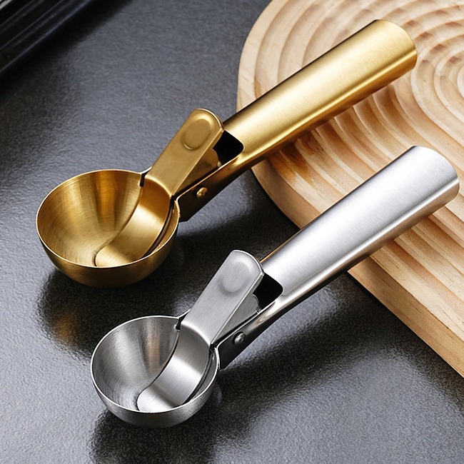 ice cream spoon跨境亚马逊爆款2 件不锈钢冰淇淋勺,重型冰淇淋勺