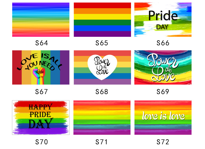 亚马逊彩虹旗90*150cmlgbt横幅节日装饰旗帜同性恋彩虹同志旗定制