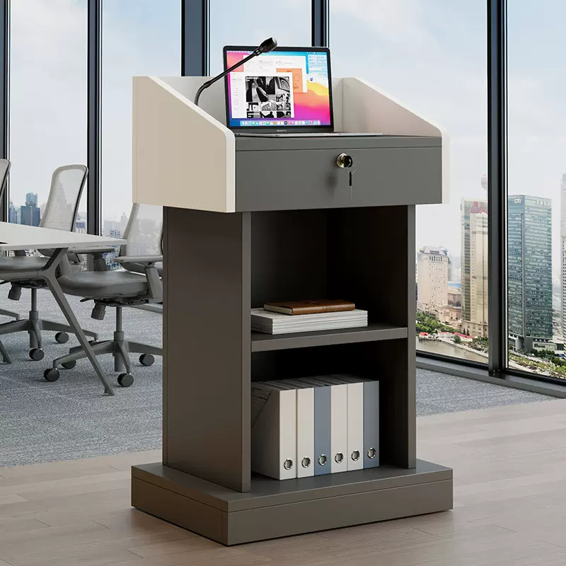 演讲台发言台木质培训小讲台桌室外迎宾台简易会议室接待台主持台